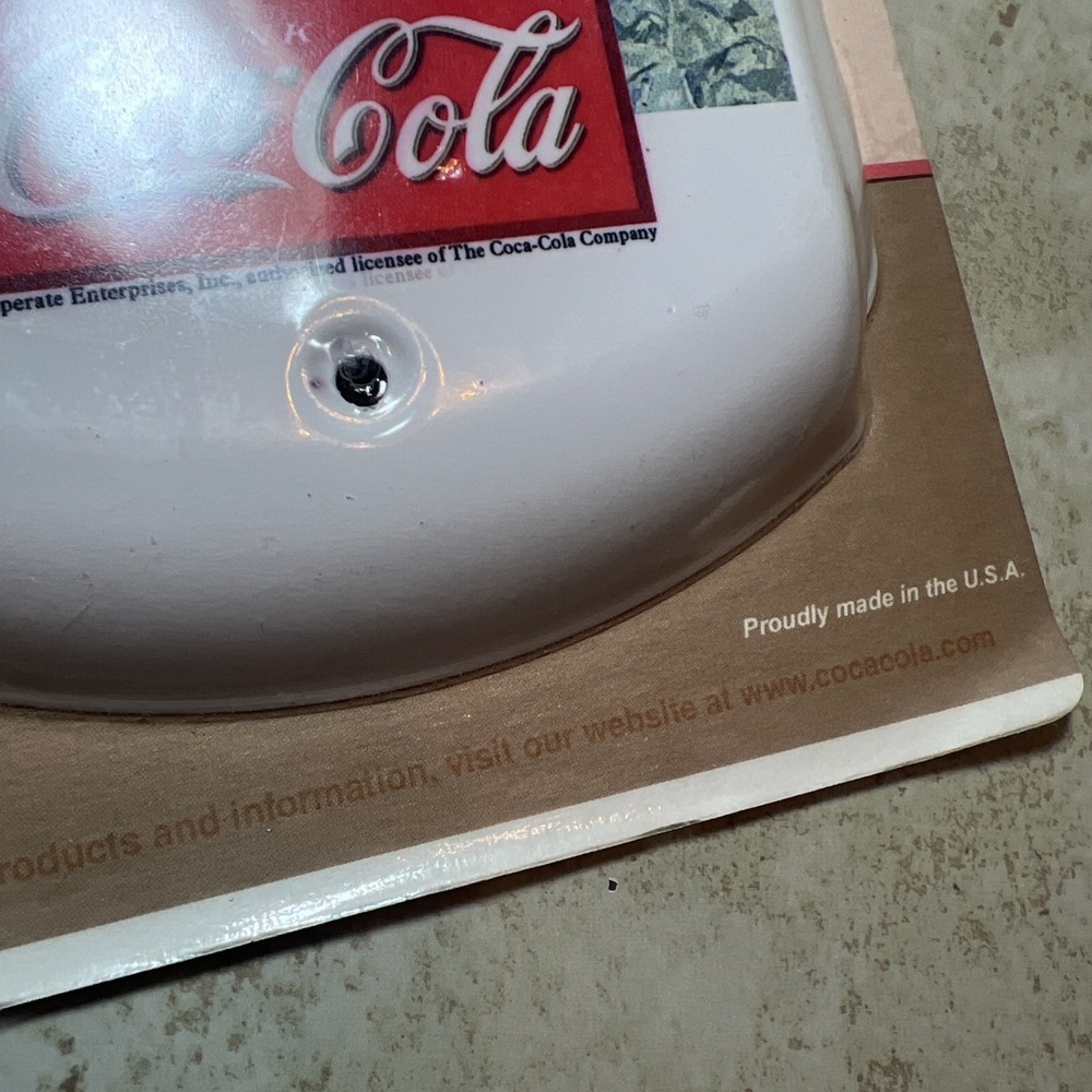 90s Ice Cold Coca Cola Coke Classic Heavy Metal Thermometer New Sealed USA - Picture 3 of 4